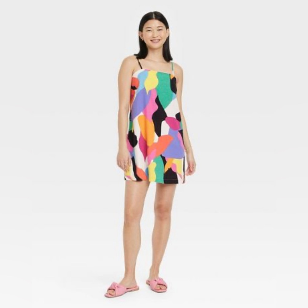 Target Women’s abstract print mini linen dress